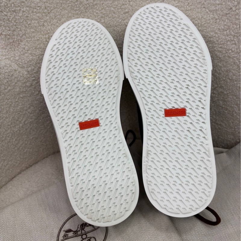 Hermes Envy 拼色帆布平底鞋 39.5碼 閒置未使用內購-5