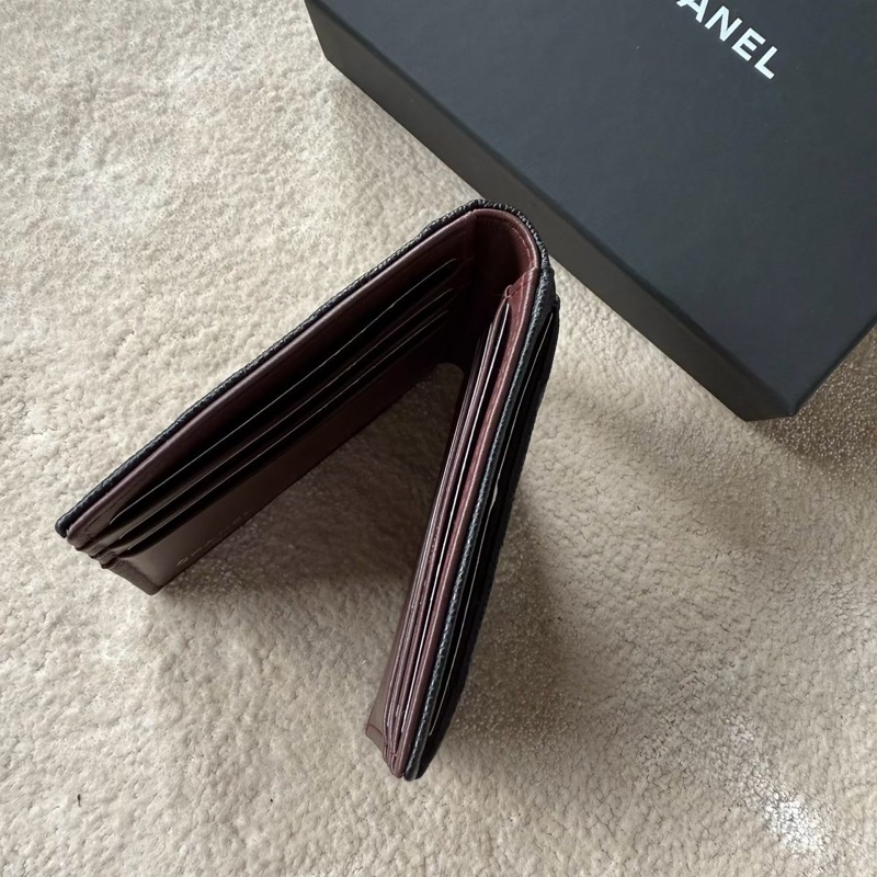 CHANEL 荔枝牛皮對折卡夾-4