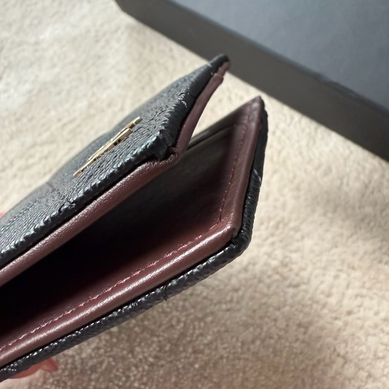 CHANEL 荔枝牛皮對折卡夾-8