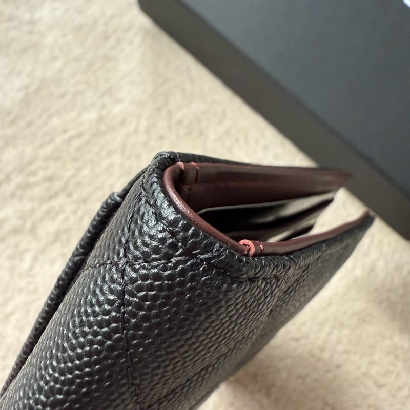 CHANEL 荔枝牛皮對折卡夾-10