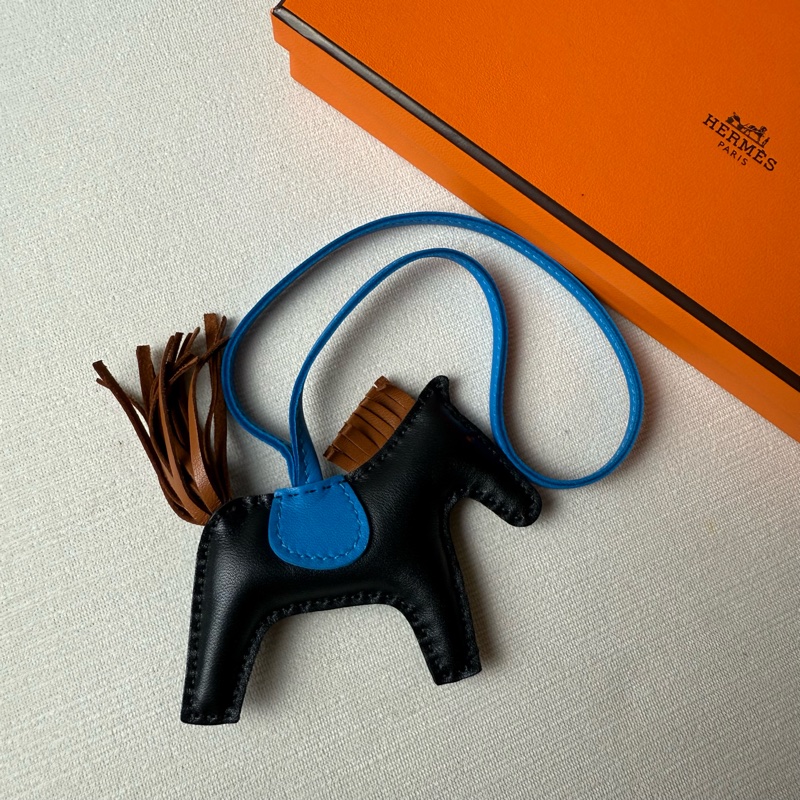 HERMES 愛馬仕Rodeo PM小馬37金棕黑藍色-1