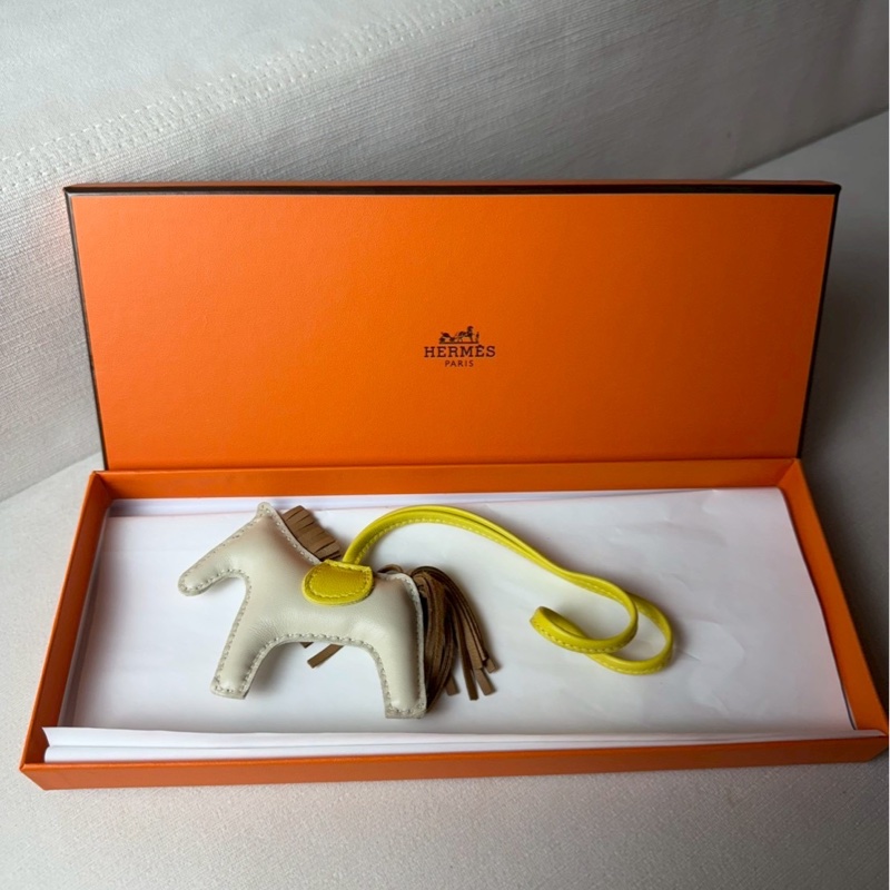 HERMES RODEO 愛馬仕白黃棕小馬-0