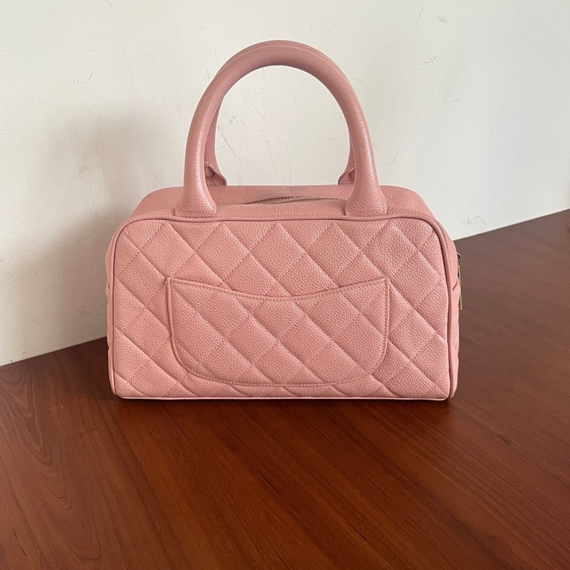 Chanel 中古 粉色保齡球小號 jennie同款 8開 米色內里 無附件~-1