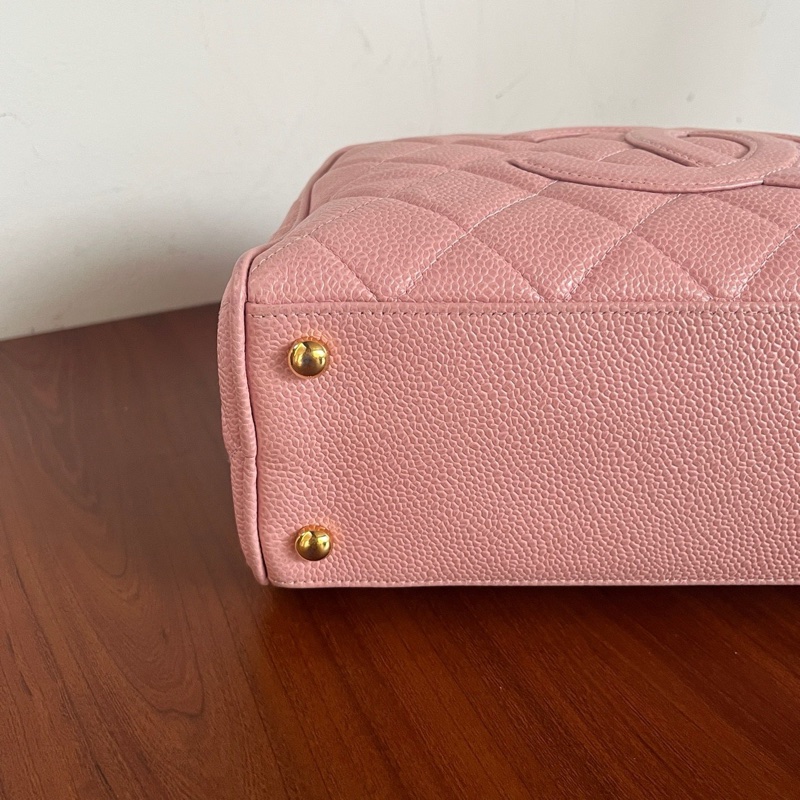 Chanel 中古 粉色保齡球小號 jennie同款 8開 米色內里 無附件~-5