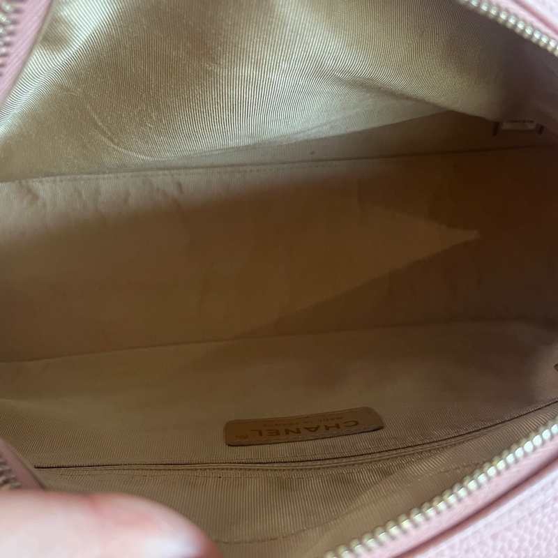 Chanel 中古 粉色保齡球小號 jennie同款 8開 米色內里 無附件~-7