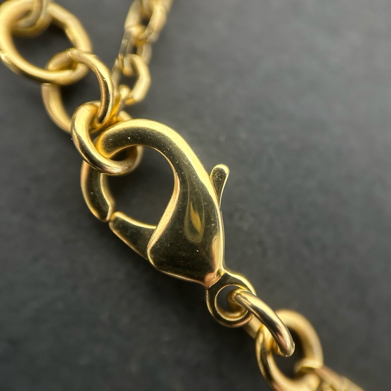 Chanel 25C 金色鏈條搭配滿鑽雙C吊墜，還有精緻小海星裝飾，三重設計很有層次感！ 鏈長：46cm可調滿鑽雙C搭配小海星和香水瓶吊墜 附件：盒子，塵袋，冊子~-15