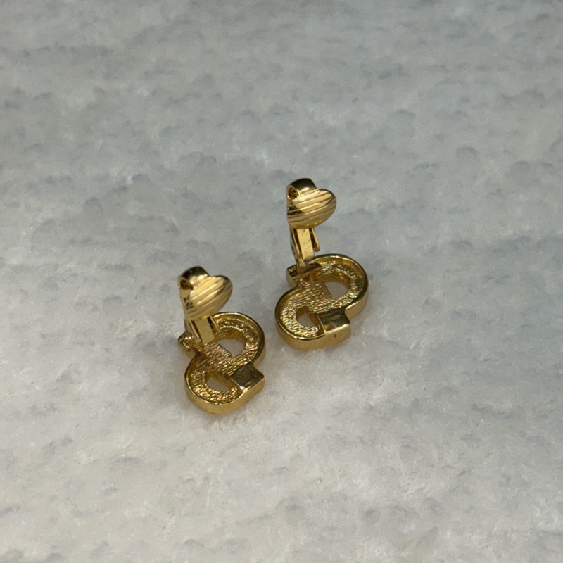 Dior CD水晶耳夾耳環-2