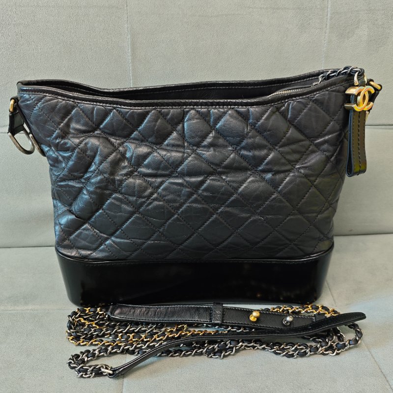 Chanel 流浪袋 Gabrielle系列 大號 黑色牛皮-0