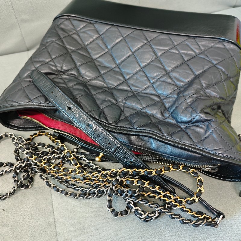 Chanel 流浪袋 Gabrielle系列 大號 黑色牛皮-4