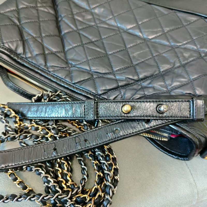 Chanel 流浪袋 Gabrielle系列 大號 黑色牛皮-6