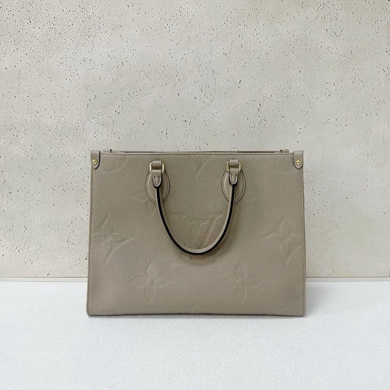 LV onthego medium 全皮大象灰 中號-0