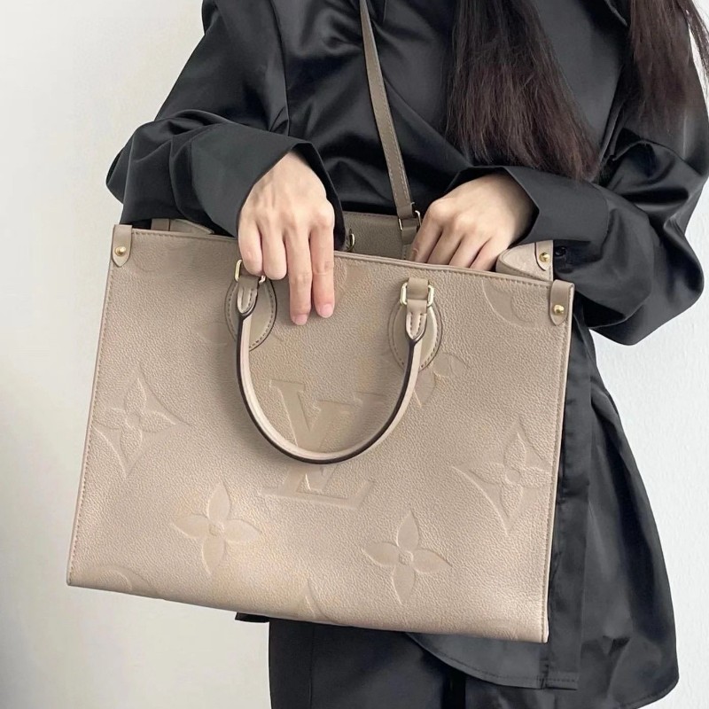 LV onthego medium 全皮大象灰 中號-4