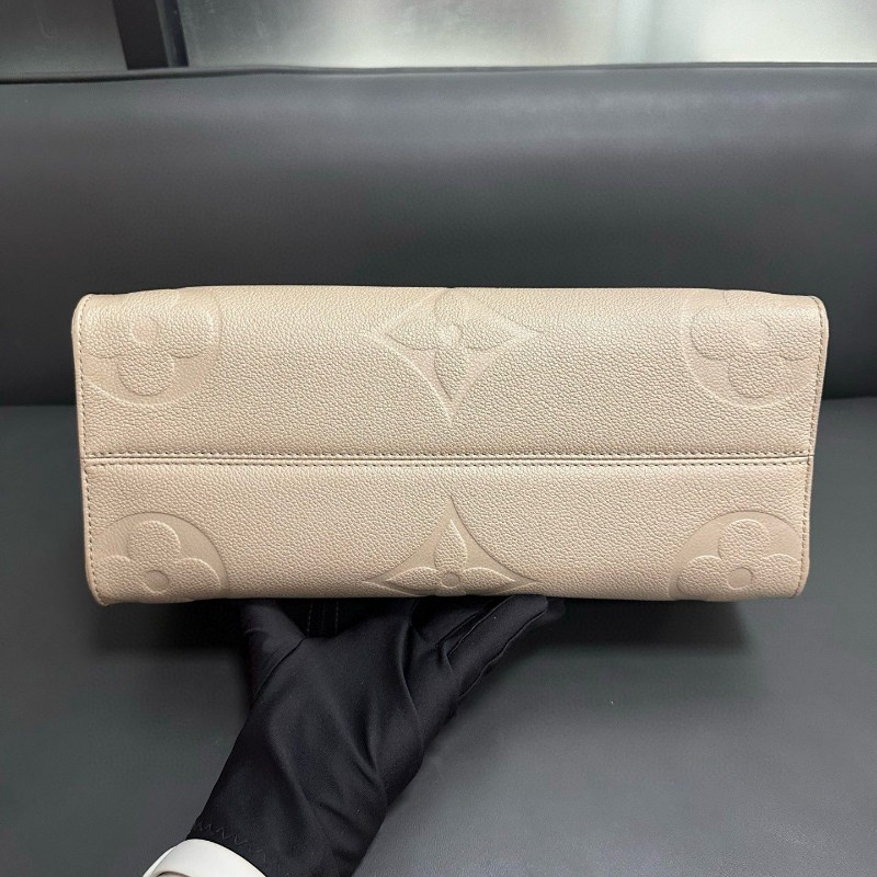 LV onthego medium 全皮大象灰 中號-7