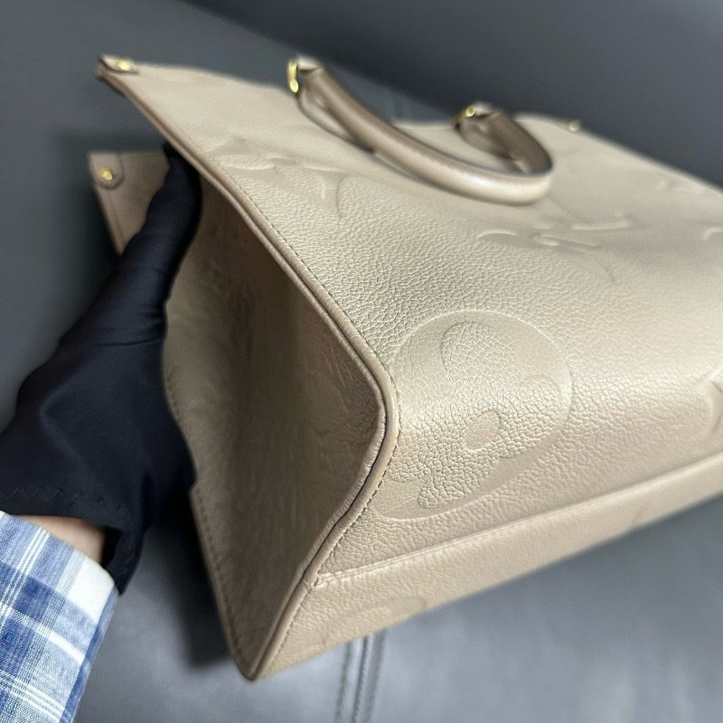 LV onthego medium 全皮大象灰 中號-9