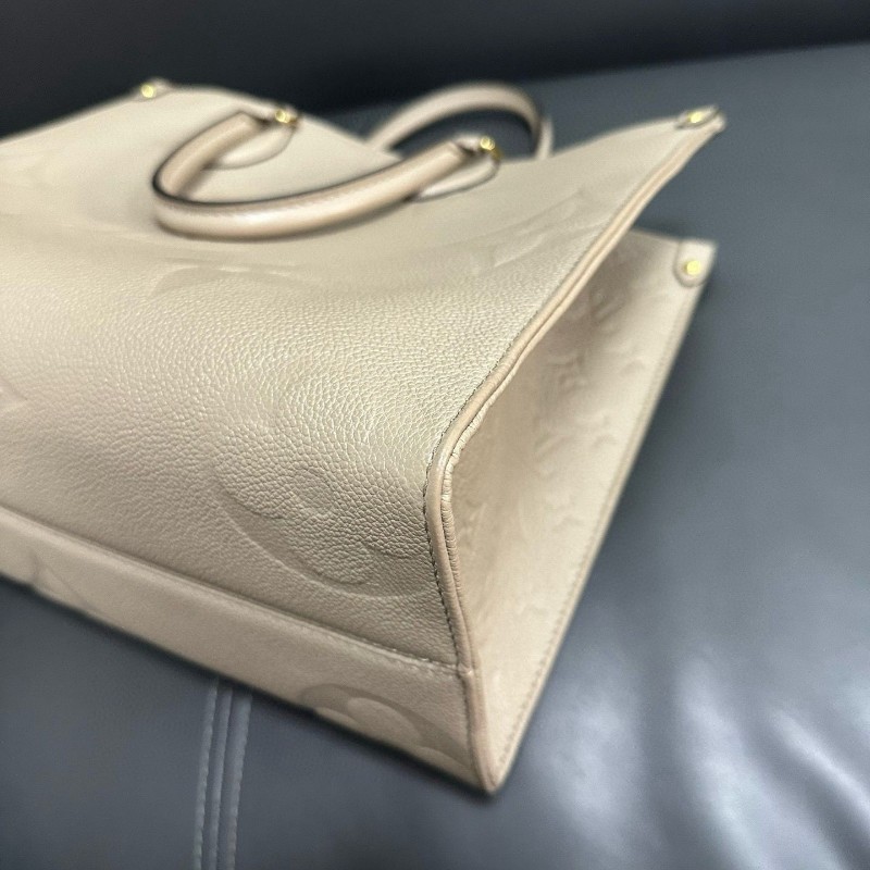 LV onthego medium 全皮大象灰 中號-11