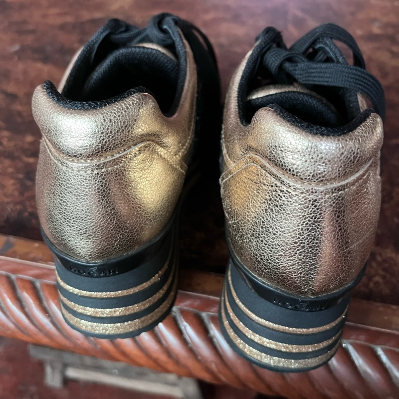 Hogan 女款 金色內高鞋36-4