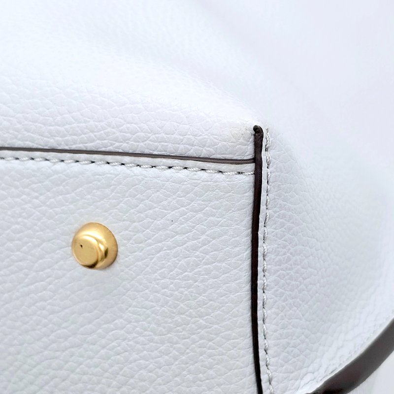 TORY BURCH Perry 燙金LOGO 牛皮 淺藍色 托特包 電腦包 單肩包-5