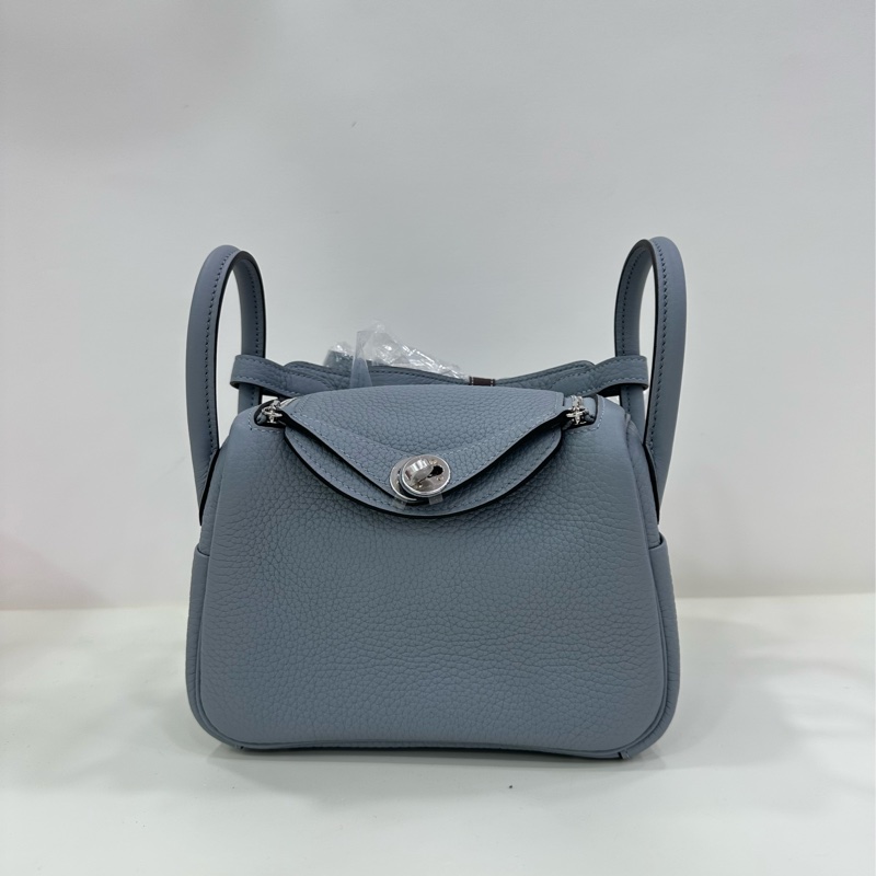 Hermes 爱马仕mini lindy木偶灰银扣，k刻 閒置未使用-1