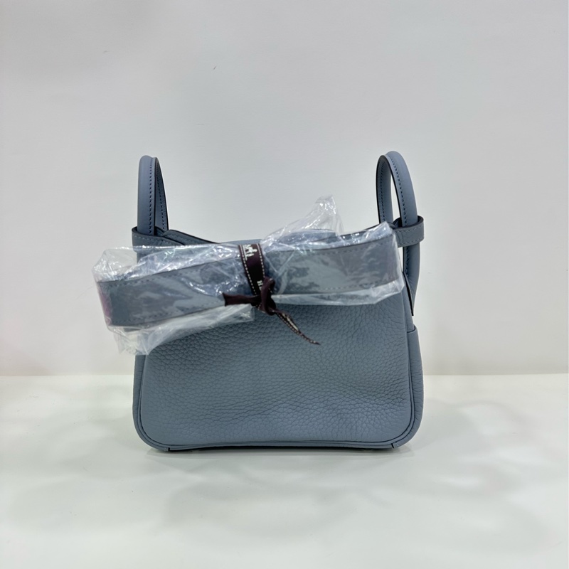 Hermes 爱马仕mini lindy木偶灰银扣，k刻 閒置未使用-2