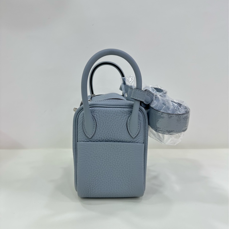 Hermes 爱马仕mini lindy木偶灰银扣，k刻 閒置未使用-4