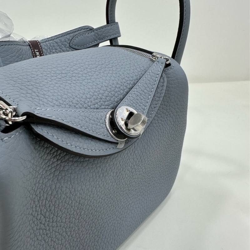 Hermes 爱马仕mini lindy木偶灰银扣，k刻 閒置未使用-5