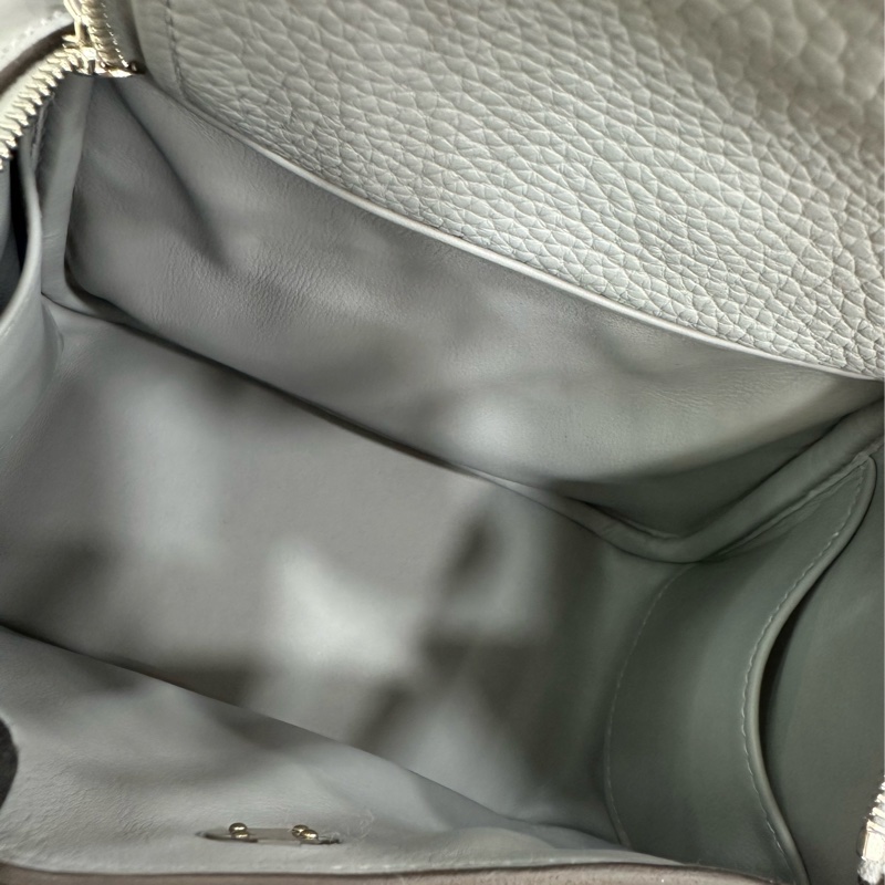 Hermes 爱马仕mini lindy木偶灰银扣，k刻 閒置未使用-7