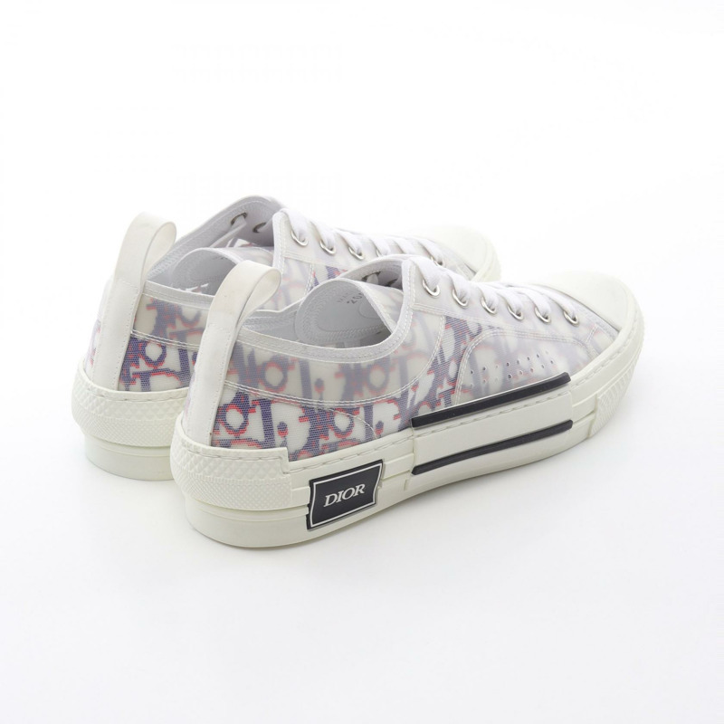 Christian Dior B23 低筒運動鞋 Oblique 織物橡膠 白色 海軍藍 #39 女款-1