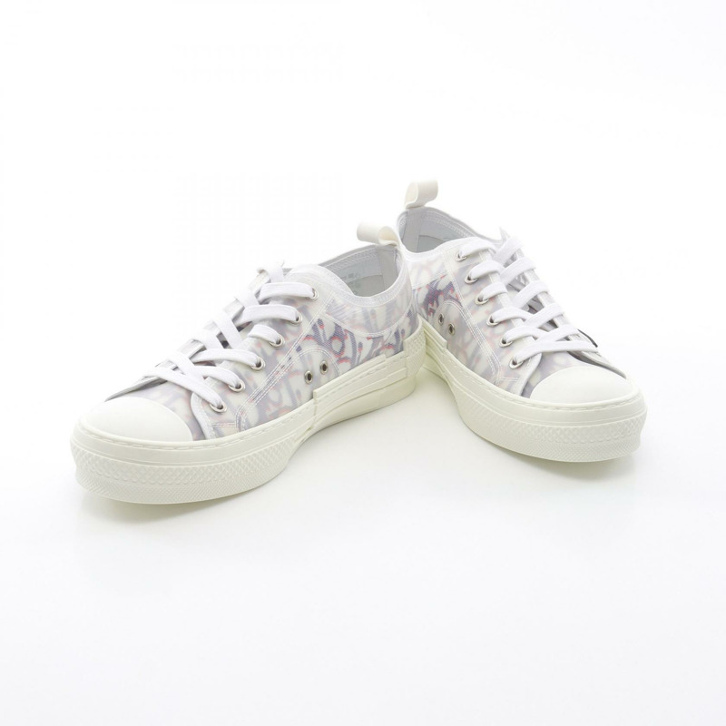 Christian Dior B23 低筒運動鞋 Oblique 織物橡膠 白色 海軍藍 #39 女款-2