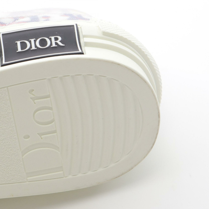 Christian Dior B23 低筒運動鞋 Oblique 織物橡膠 白色 海軍藍 #39 女款-7