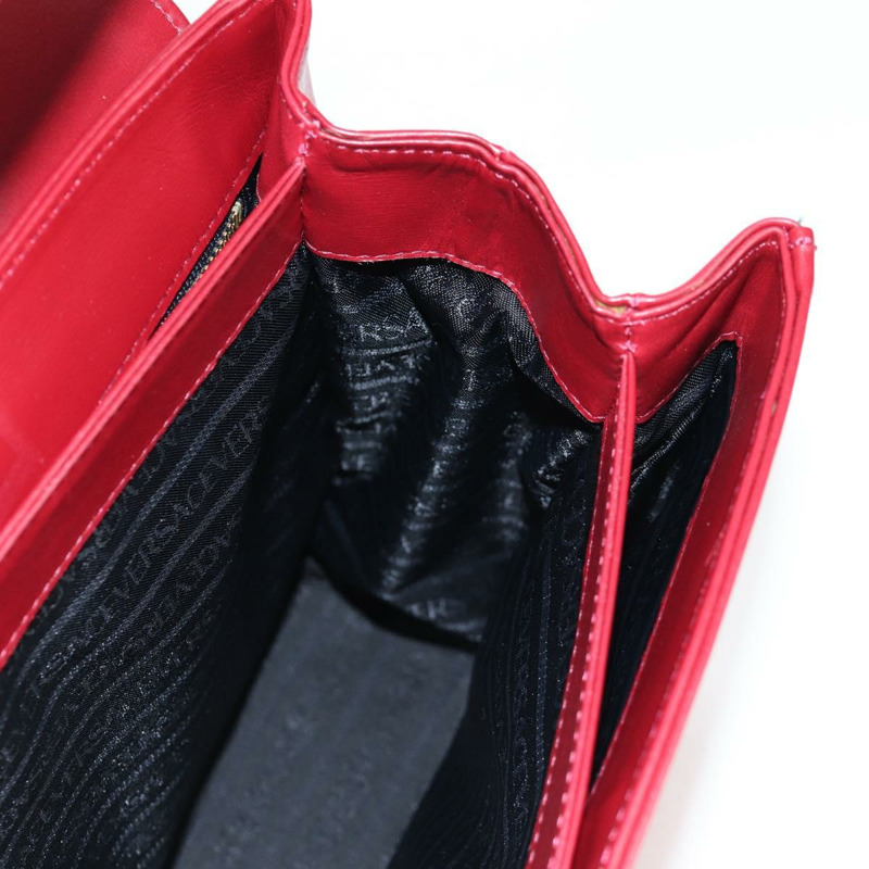 【日本直送】范思哲 (VERSACE) 手提包 皮革 紅色 金色 正品 ac3851V-18