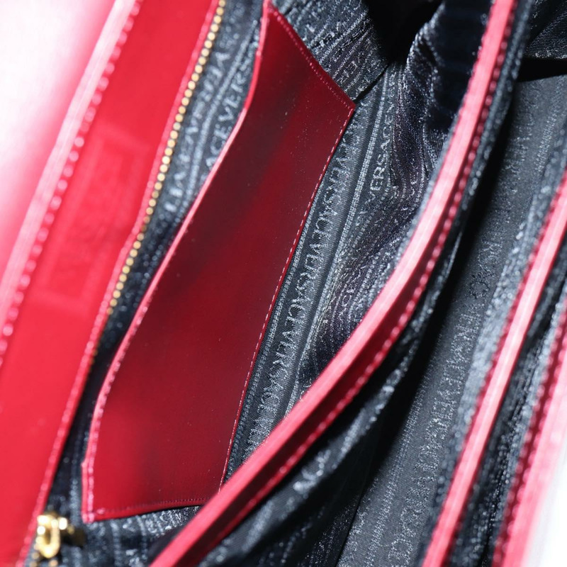【日本直送】范思哲 (VERSACE) 手提包 皮革 紅色 金色 正品 ac3851V-20