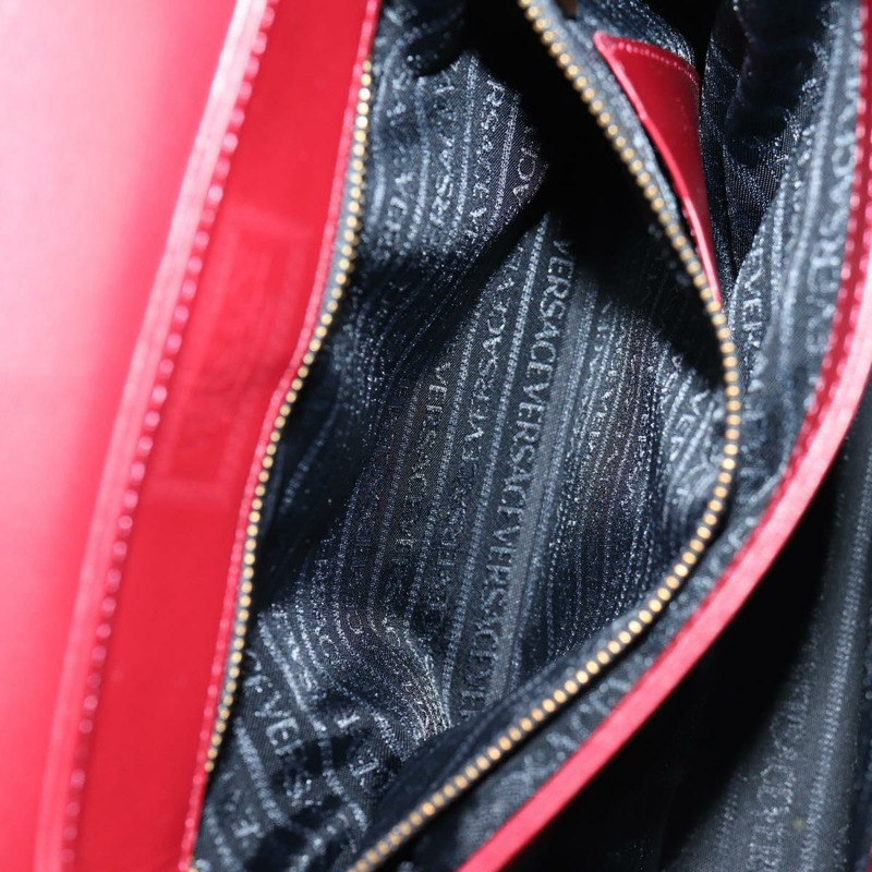 【日本直送】范思哲 (VERSACE) 手提包 皮革 紅色 金色 正品 ac3851V-21