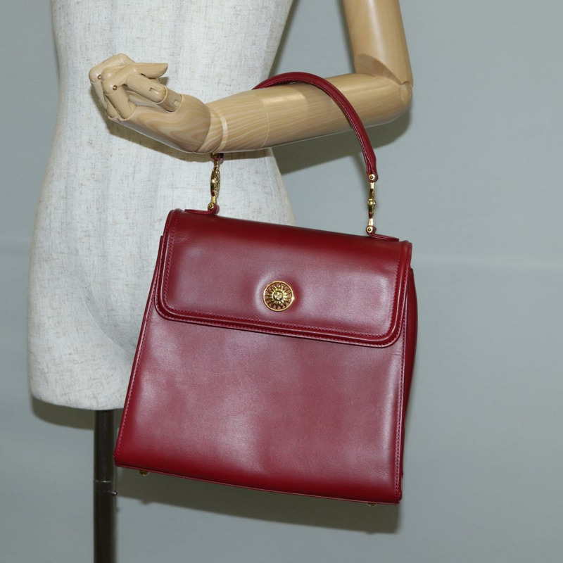 【日本直送】范思哲 (VERSACE) 手提包 皮革 紅色 金色 正品 ac3851V-22