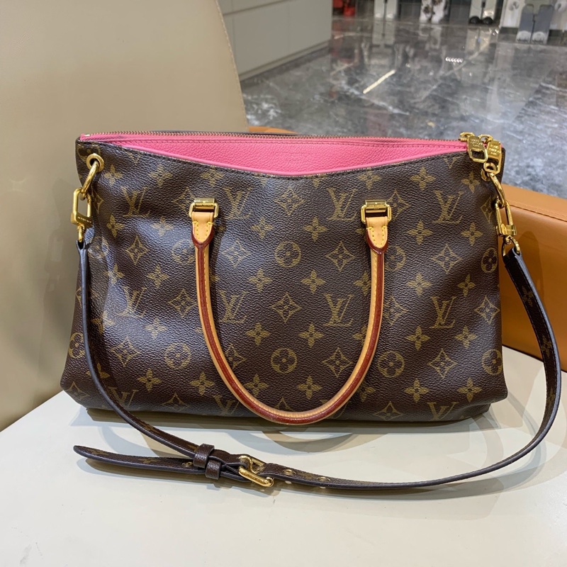 LV/路易威登 傳奇手袋 Pallas 托特包 老花 帆布塗層-0