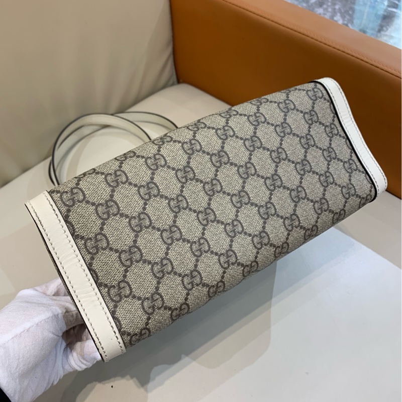 GUCCI/古馳 Padlock 肩背包 GG Supreme帆布 小號 26*18 烏木色-5