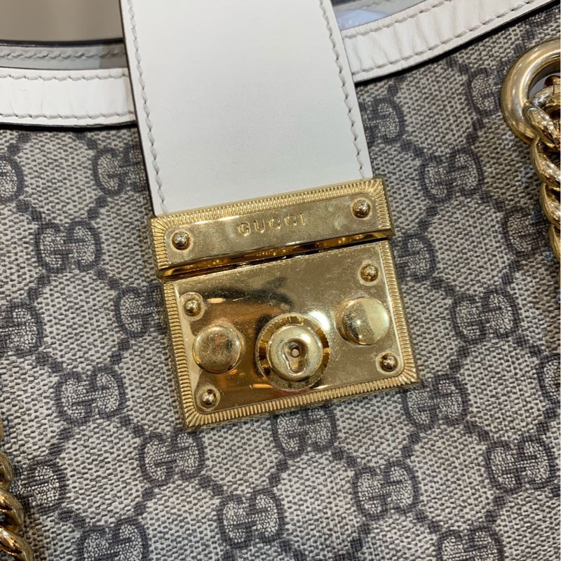 GUCCI/古馳 Padlock 肩背包 GG Supreme帆布 小號 26*18 烏木色-8