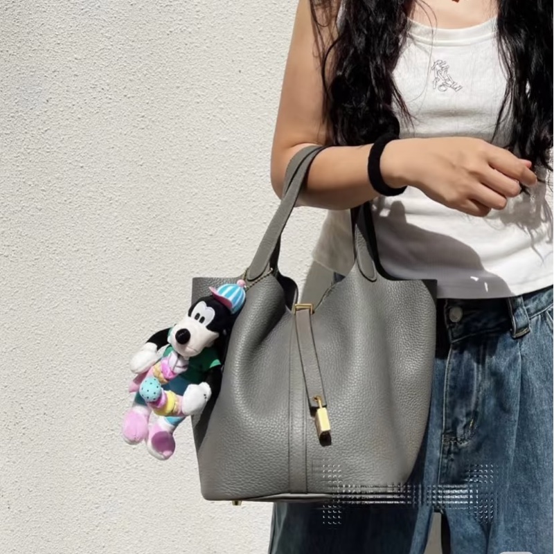 愛馬仕 Hermès Picotin 22 菜籃子 8F錫器灰銀釦-3