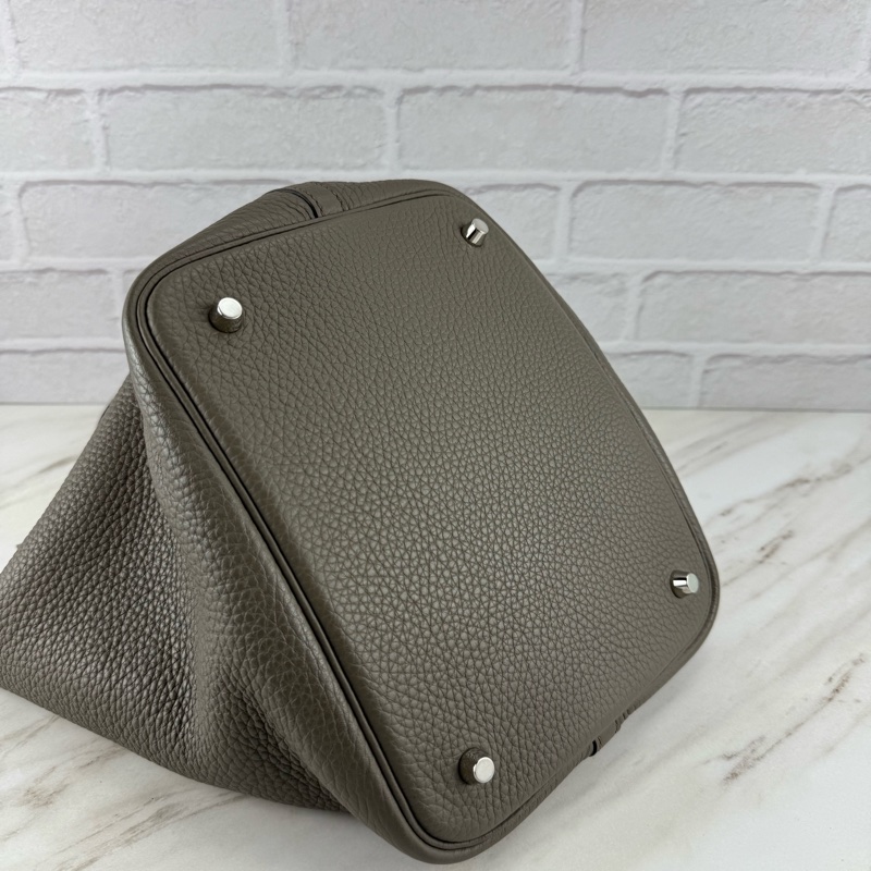 愛馬仕 Hermès Picotin 22 菜籃子 8F錫器灰銀釦-7