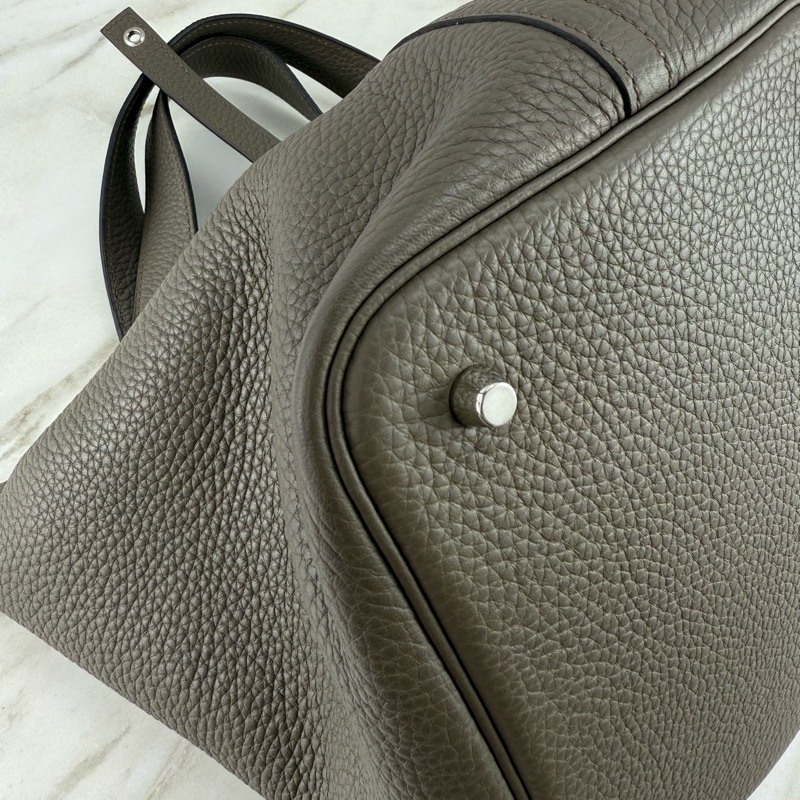 愛馬仕 Hermès Picotin 22 菜籃子 8F錫器灰銀釦-8