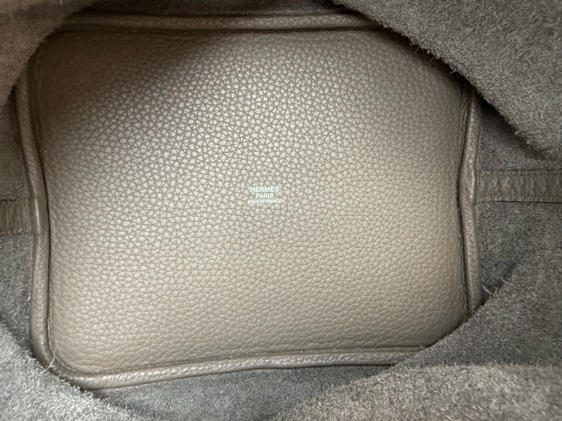 愛馬仕 Hermès Picotin 22 菜籃子 8F錫器灰銀釦-12