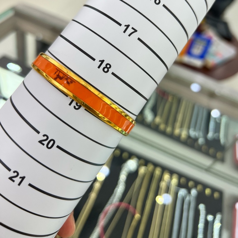 HERMES 手鐲琺瑯面經典手鐲 經典橙色 尺寸約19cm ~-6