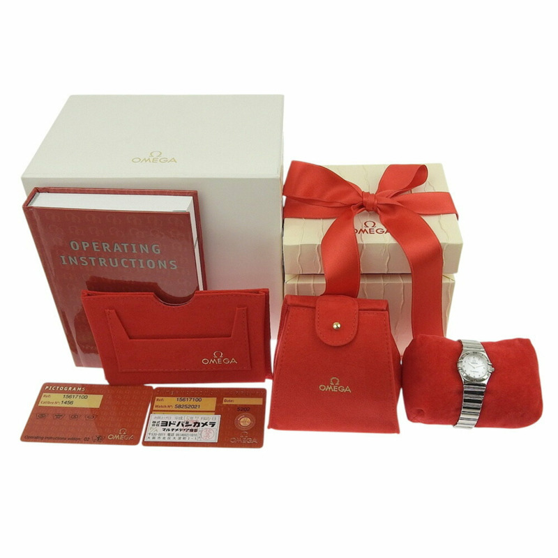 歐米茄星座系列迷你腕錶，My Choice 1561.71，不鏽鋼，1998，銀色石英，模擬顯示，貝殼錶盤，迷你，女士-7