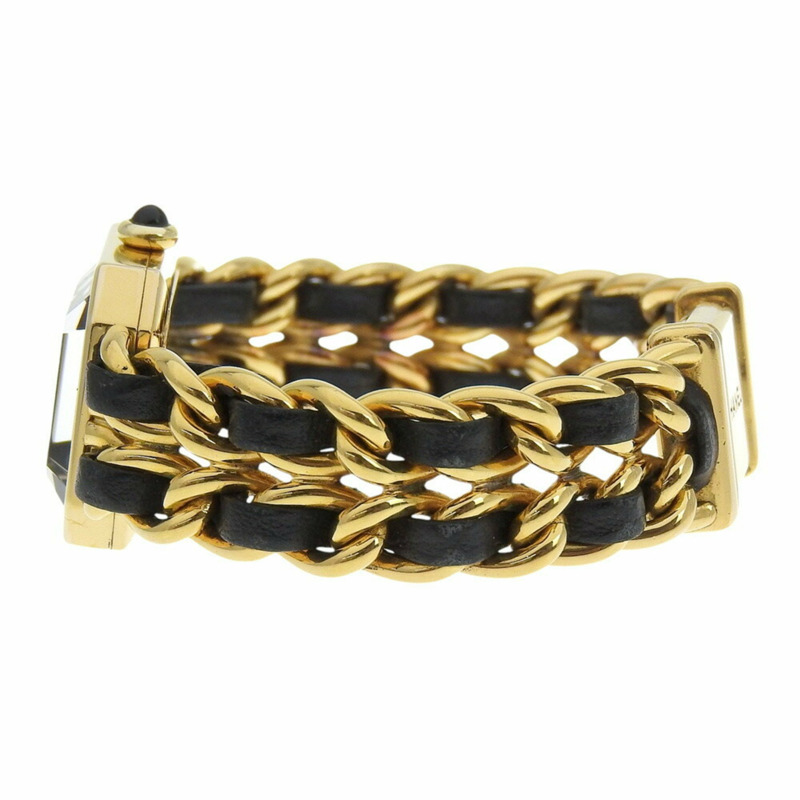 CHANEL Premiere S 腕錶 H0001，鍍金皮革石英機芯，模擬顯示，黑色錶盤，女士-3