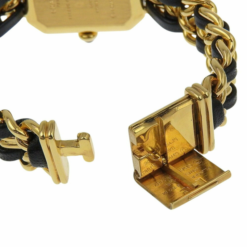 CHANEL Premiere S 腕錶 H0001，鍍金皮革石英機芯，模擬顯示，黑色錶盤，女士-7