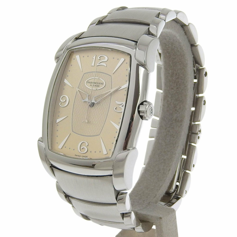 Parmigiani Fleurier Forma Grande 限量版男士手錶，41/100 機芯 331，PE009272，不銹鋼自動上鍊，模擬顯示，香檳金色錶盤，限量 100 枚-1