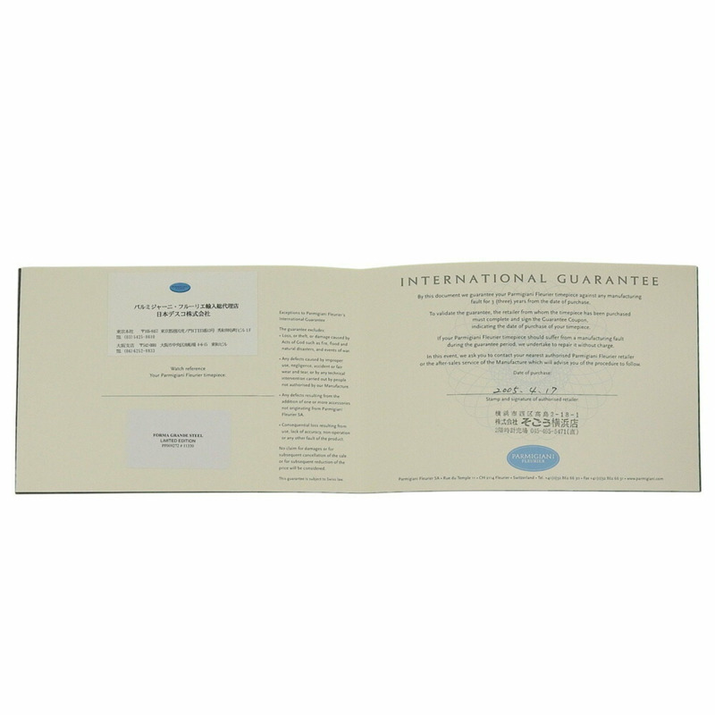 Parmigiani Fleurier Forma Grande 限量版男士手錶，41/100 機芯 331，PE009272，不銹鋼自動上鍊，模擬顯示，香檳金色錶盤，限量 100 枚-7