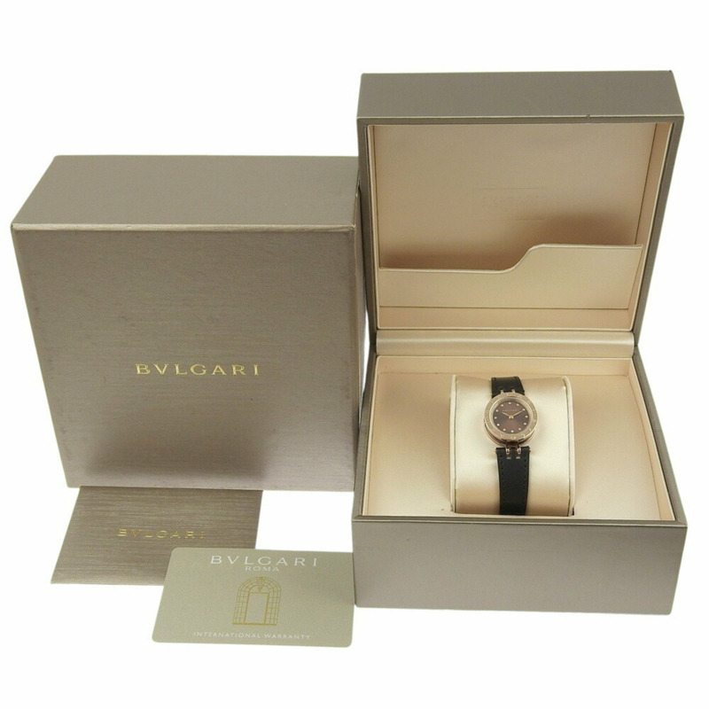 BVLGARI B-zero1 手錶,BZP23SG,18K 玫瑰金搭配皮革錶帶,棕色石英機芯,模擬顯示,錶盤,女士-7
