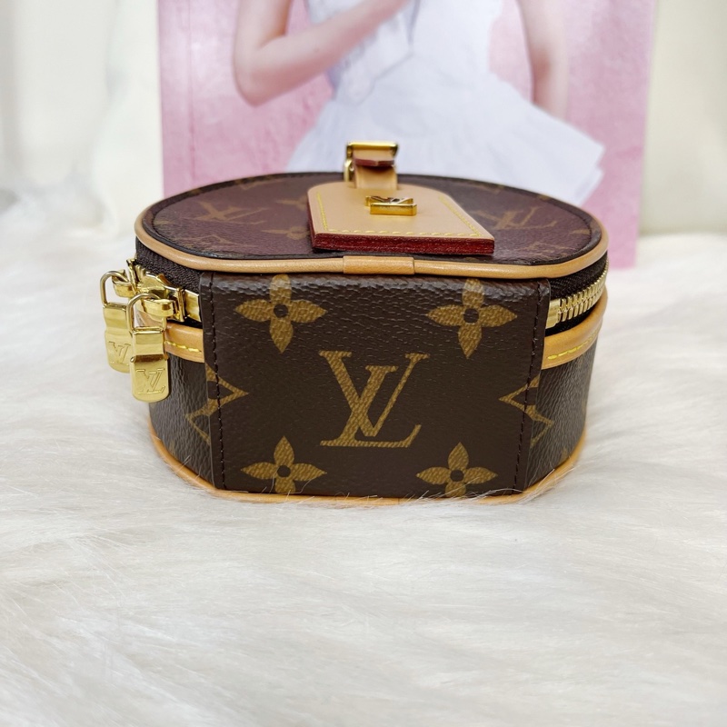路易威登LV 迷你小圓餅硬餅 Boite Chapeau M44699 老花塗層帆布-2