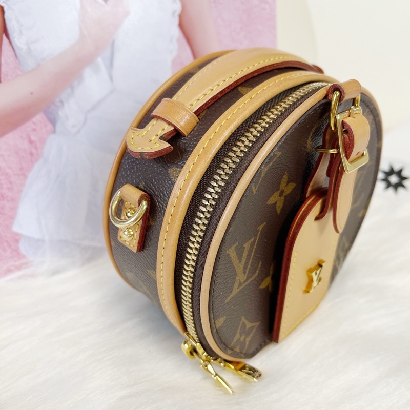 路易威登LV 迷你小圓餅硬餅 Boite Chapeau M44699 老花塗層帆布-3