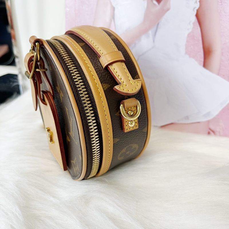 路易威登LV 迷你小圓餅硬餅 Boite Chapeau M44699 老花塗層帆布-5